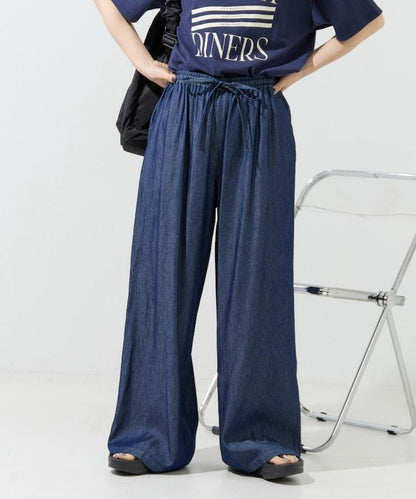 人造纖維丹寧休閒褲