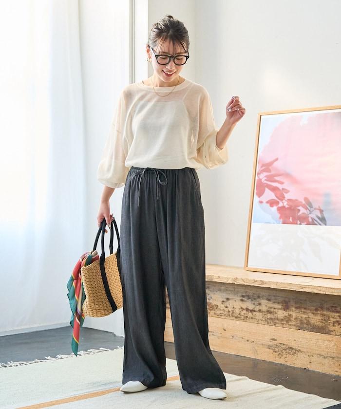 人造纖維丹寧休閒褲