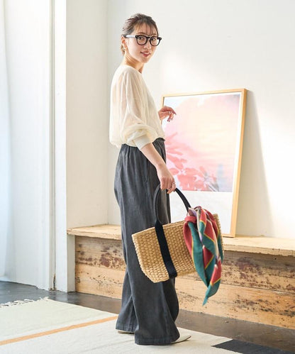 人造纖維丹寧休閒褲