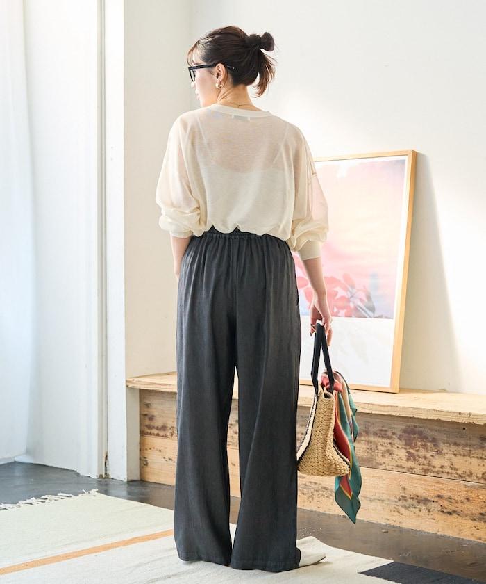 人造纖維丹寧休閒褲