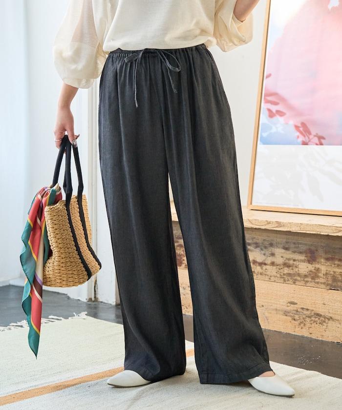 人造纖維丹寧休閒褲