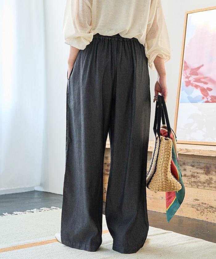 人造纖維丹寧休閒褲