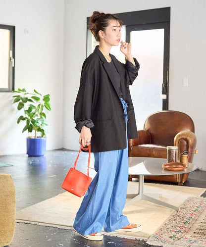 人造纖維丹寧休閒褲