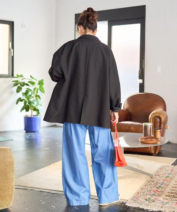 人造纖維丹寧休閒褲