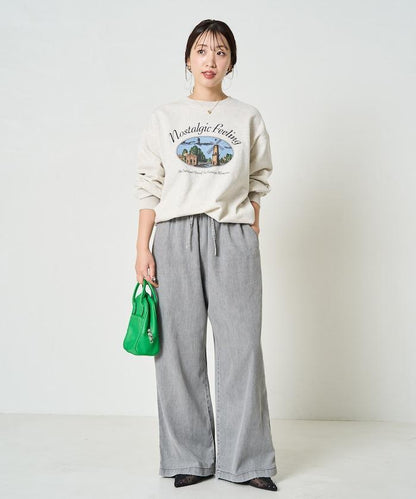 人造纖維丹寧休閒褲