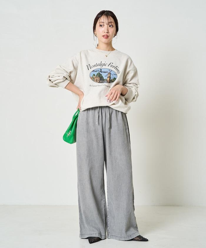 人造纖維丹寧休閒褲