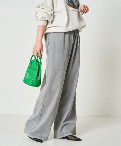 人造纖維丹寧休閒褲