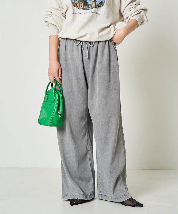 人造纖維丹寧休閒褲