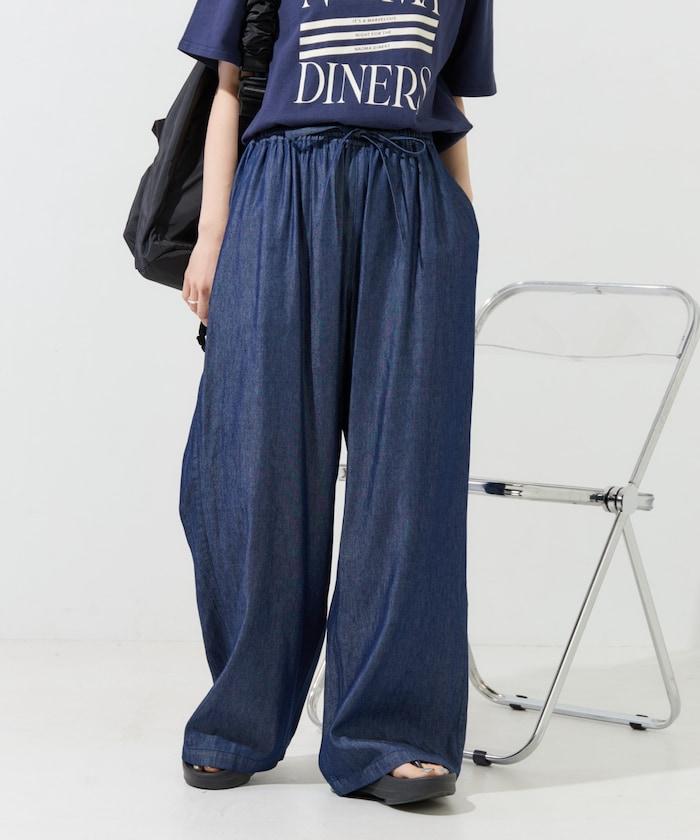 人造纖維丹寧休閒褲