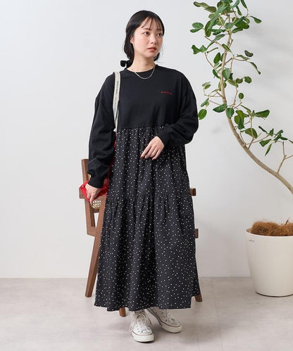 圓點連衣裙