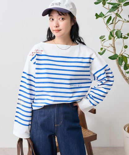 拼接邊框 刺繡 巴斯克襯衫