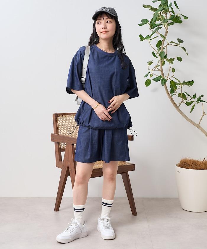 短褲套裝 牛仔風