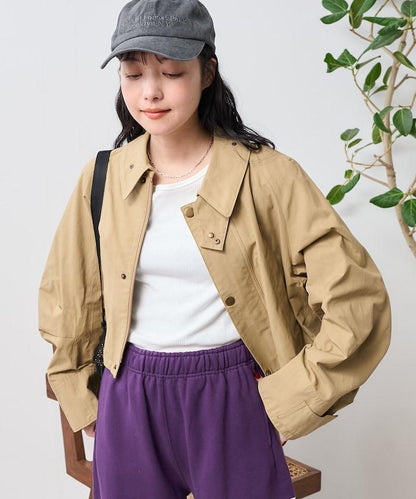 雙面穿短款襯衫夾克