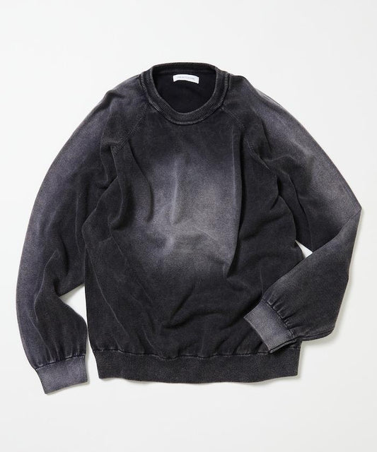 復古風硬漂白處理圓領針織衫