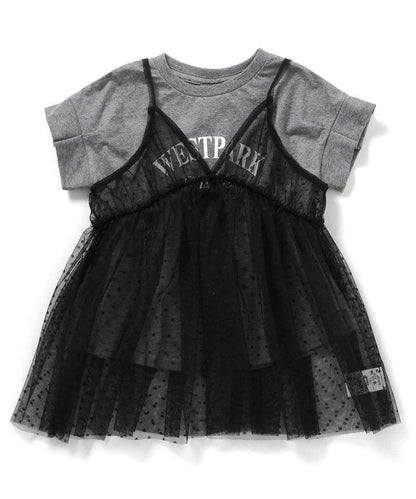 蕾絲吊帶連衣裙2印花襯衫