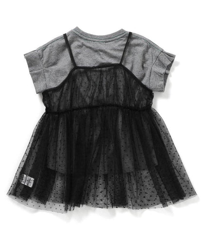 蕾絲吊帶連衣裙2印花襯衫