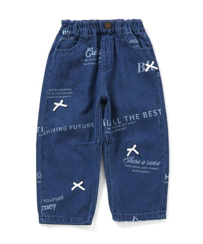 印花柯比牛仔褲 10分褲