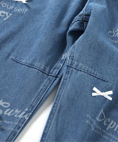 印花柯比牛仔褲 10分褲