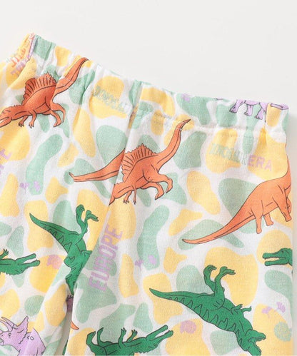 恐龍迷彩圖案開襟睡衣