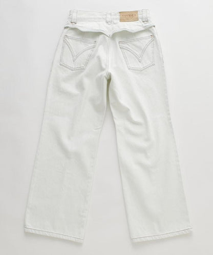 西部風格拼接牛仔褲