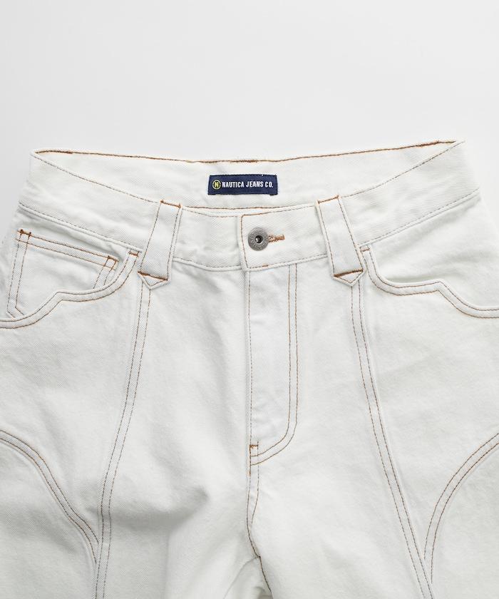 西部風格拼接牛仔褲