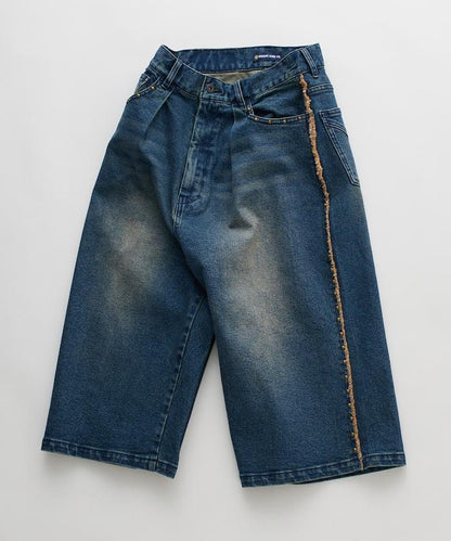 鉚釘裝飾牛仔 8分褲