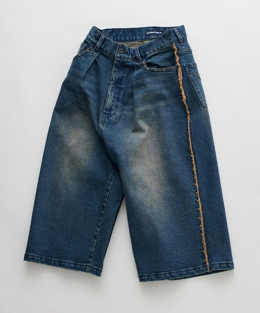 鉚釘裝飾牛仔 8分褲