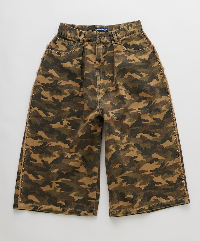 鉚釘裝飾牛仔 8分褲