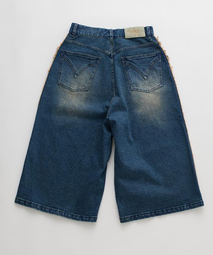 鉚釘裝飾牛仔 8分褲