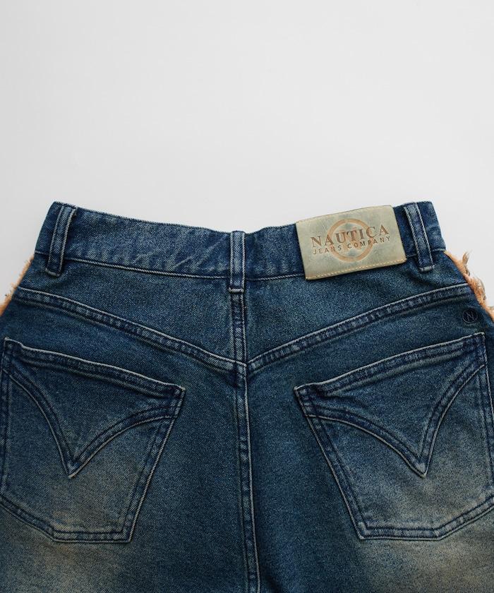 鉚釘裝飾牛仔 8分褲