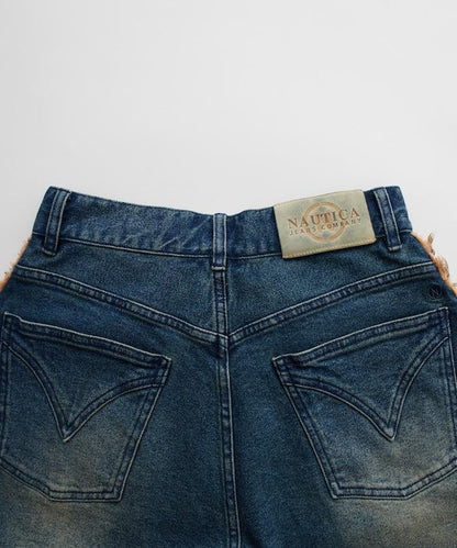 鉚釘裝飾牛仔 8分褲