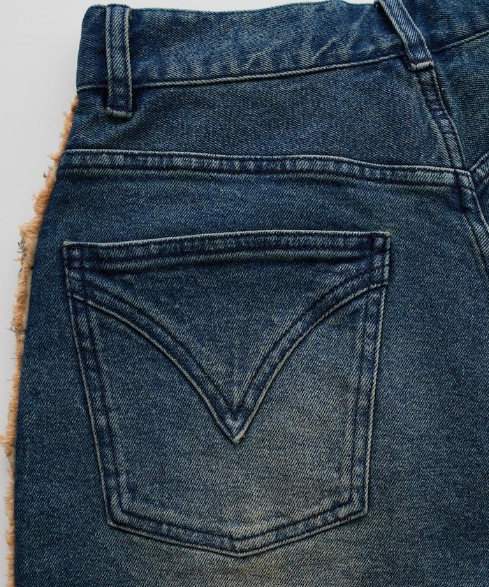 鉚釘裝飾牛仔 8分褲