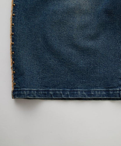 鉚釘裝飾牛仔 8分褲