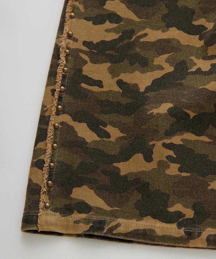 鉚釘裝飾牛仔 8分褲