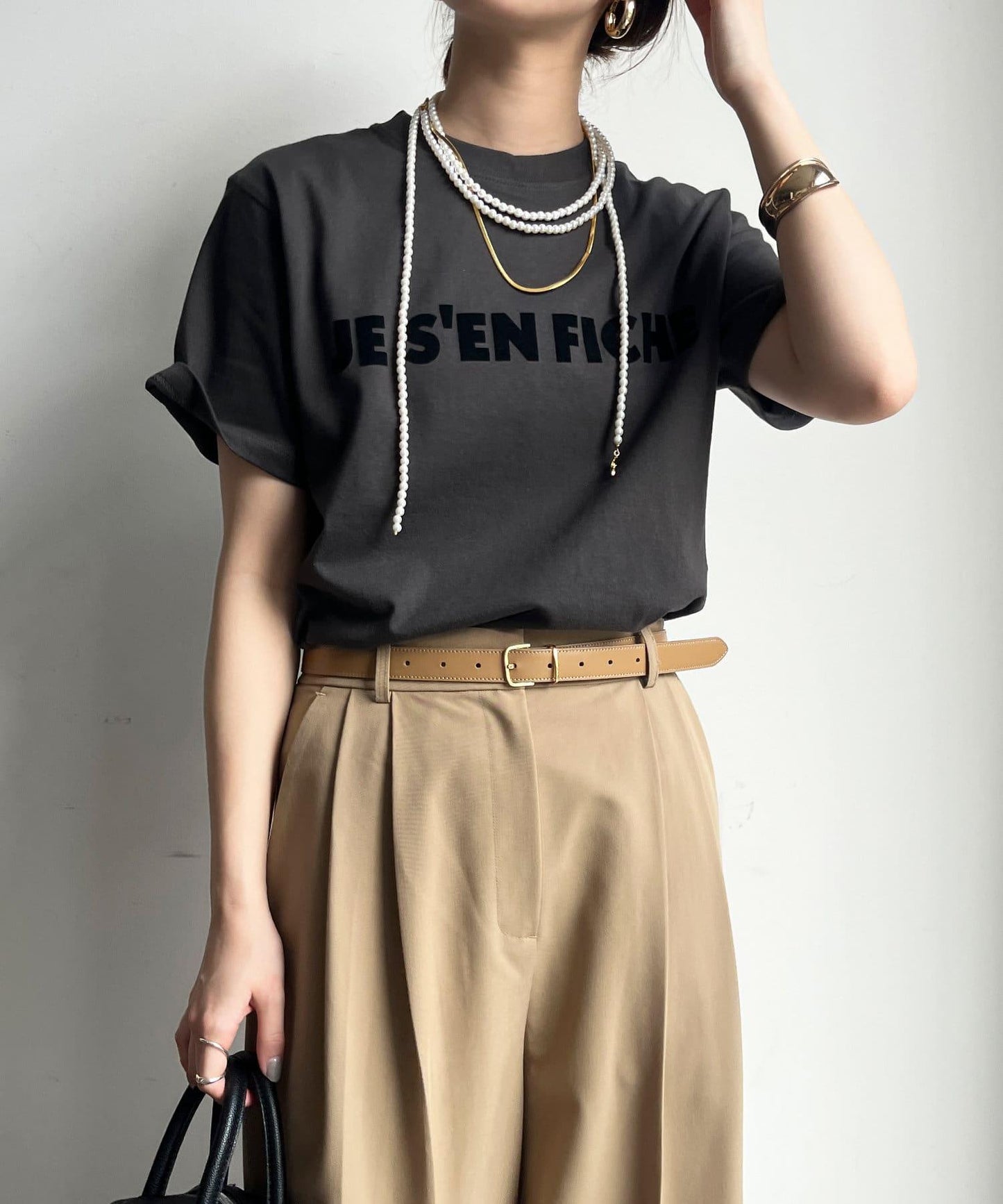 JES'EN FICHE絨布LOGO T恤