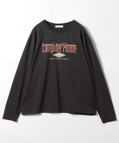 【套裝商品】蕾絲疊層 印花長袖T-shirt