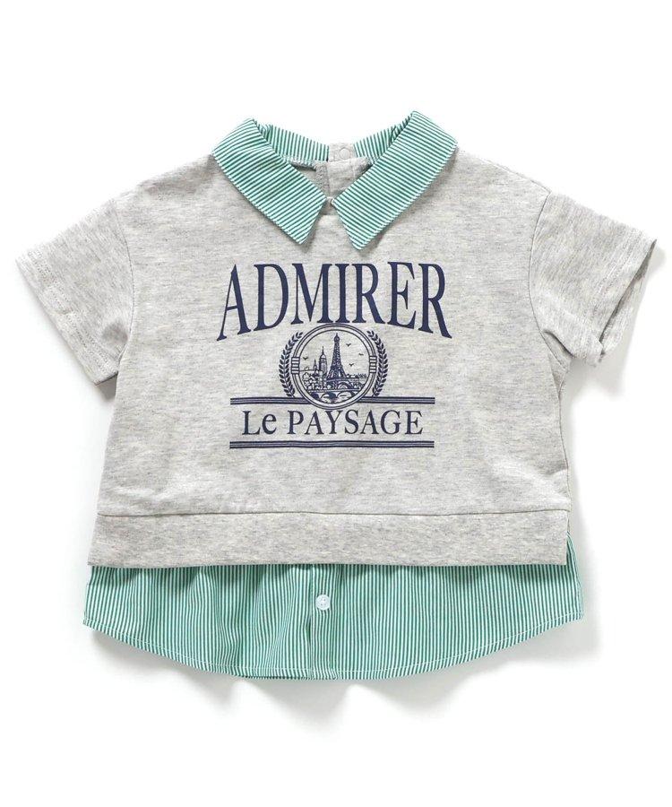 【連衣裙】襯衫圖案印花T恤