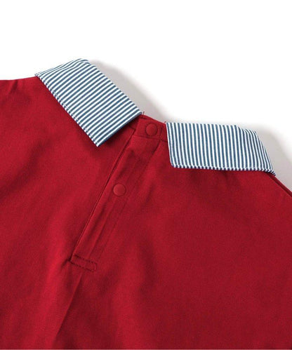 【連衣裙】襯衫圖案印花T恤