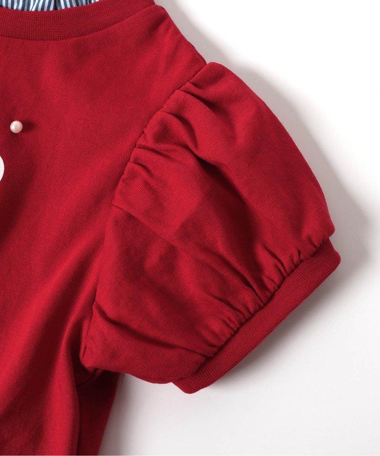 【連衣裙】荷葉領疊層logo印花T恤