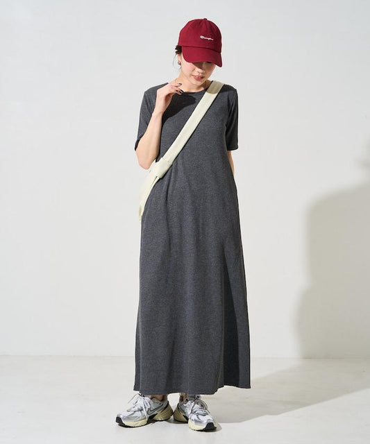 帶杯保暖半喇叭裙連衣裙