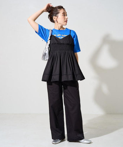 印度風格階梯賽褶皺休閒褲（可搭配套裝）