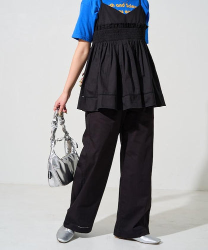 印度風格階梯賽褶皺休閒褲（可搭配套裝）