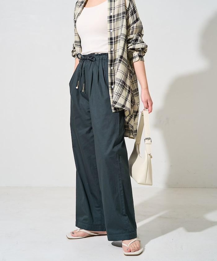 印度風格階梯賽褶皺休閒褲（可搭配套裝）