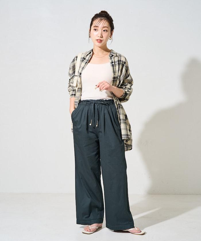 印度風格階梯賽褶皺休閒褲（可搭配套裝）