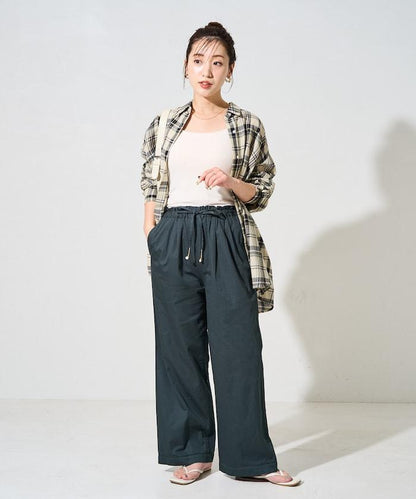 印度風格階梯賽褶皺休閒褲（可搭配套裝）