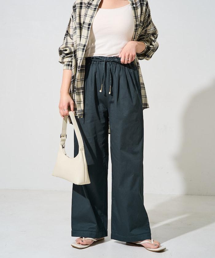 印度風格階梯賽褶皺休閒褲（可搭配套裝）