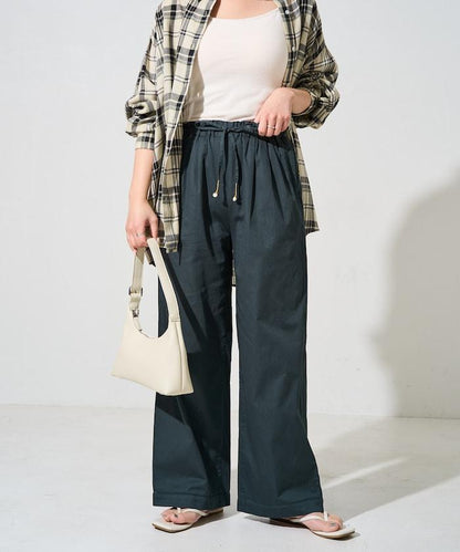 印度風格階梯賽褶皺休閒褲（可搭配套裝）