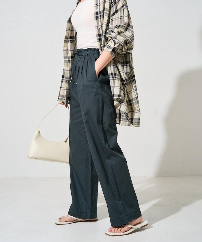 印度風格階梯賽褶皺休閒褲（可搭配套裝）