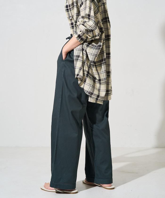 印度風格階梯賽褶皺休閒褲（可搭配套裝）