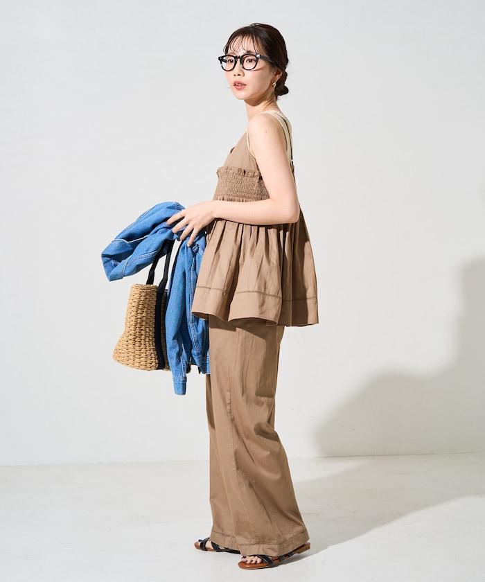 印度風格階梯賽褶皺休閒褲（可搭配套裝）